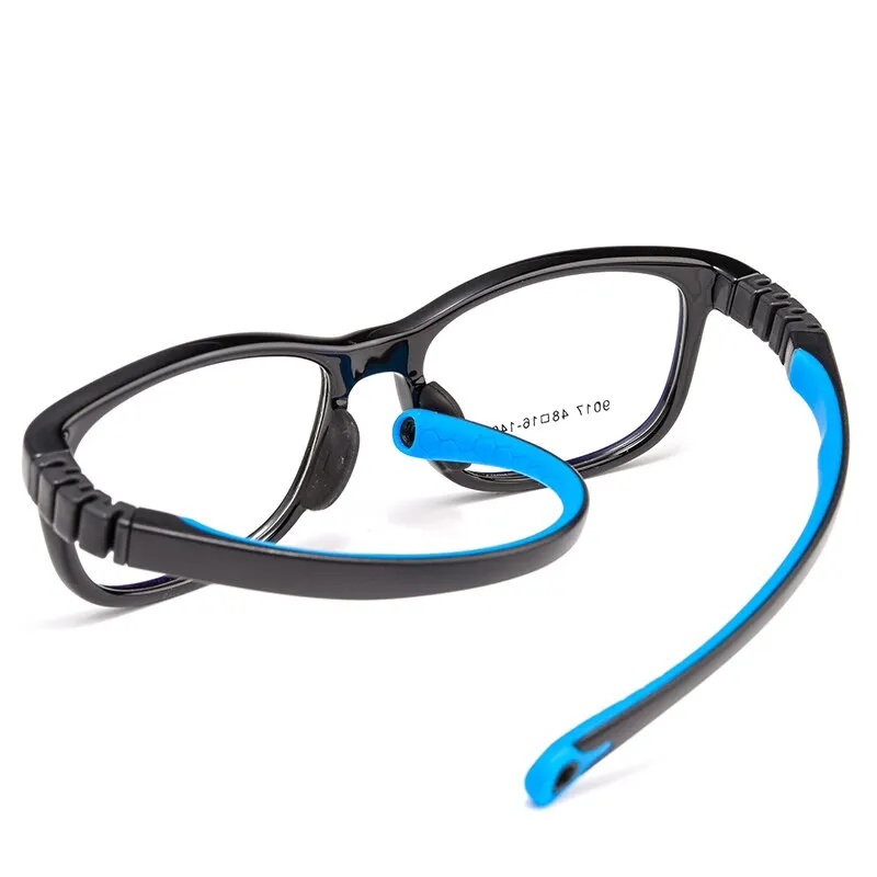 Yimaruili Unisex Children's Full Rim Square Tr 90 Silicone Screwless Eyeglasses 901et