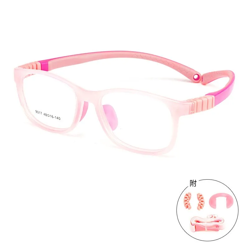 Yimaruili Unisex Children's Full Rim Square Tr 90 Silicone Screwless Eyeglasses 901et