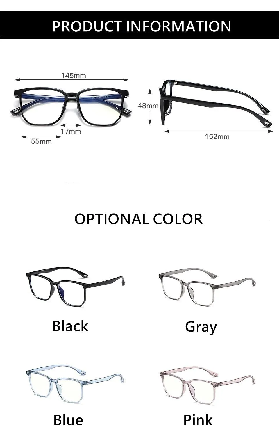 Yimaruili Unisex Full Rim Acetate Frame Eyeglasses 2023