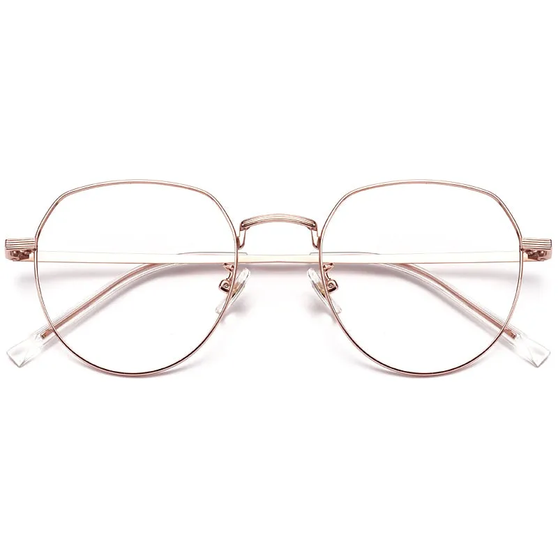 Yimaruili Unisex Full Rim Round Titanium Frame Eyeglasses 1901