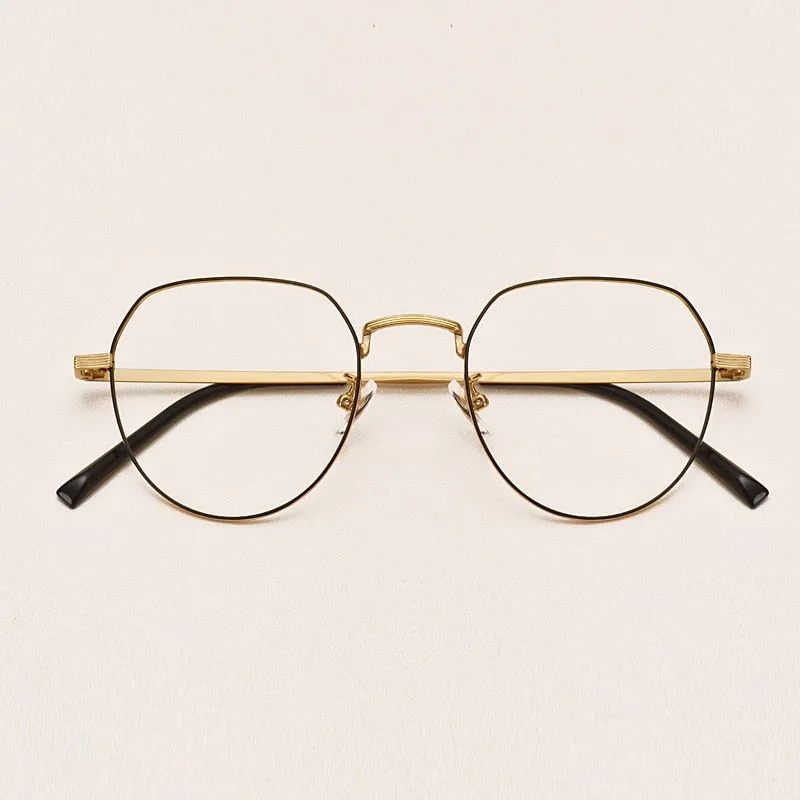 Yimaruili Unisex Full Rim Round Titanium Frame Eyeglasses 1901