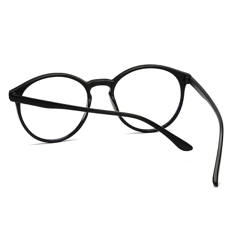 Yimaruili Unisex Full Rim Round Tr 90 Eyeglasses TR90 6009