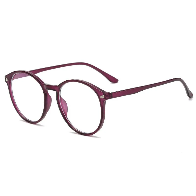 Yimaruili Unisex Full Rim Round Tr 90 Eyeglasses TR90 6009