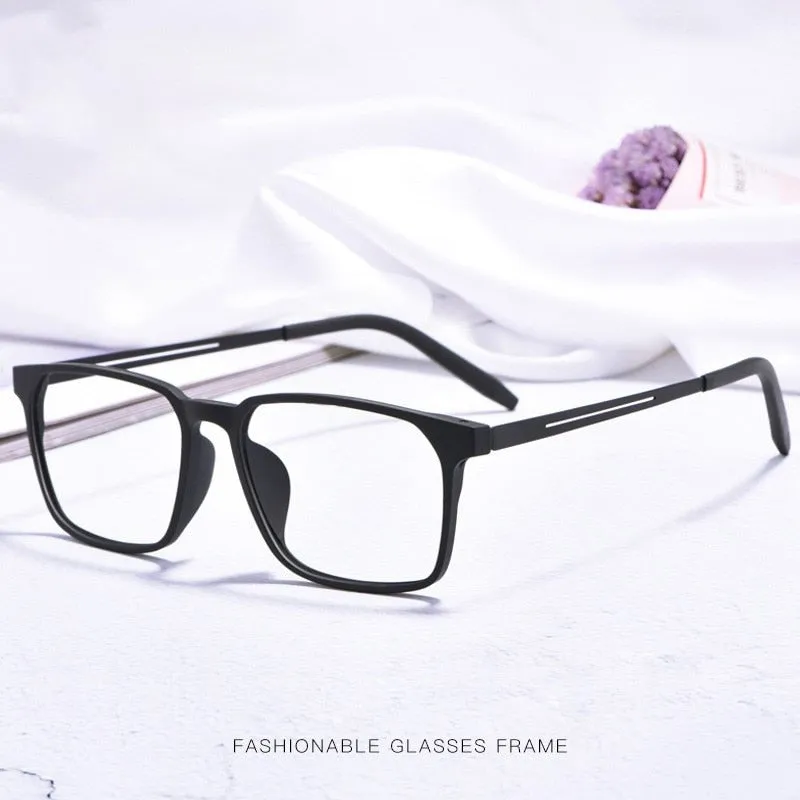 Yimaruili Unisex Full Rim Square Titanium Eyeglasses 8878