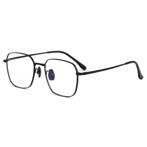 Yimaruili Unisex Full Rim Square Titanium IP Frame Eyeglasses  88318K