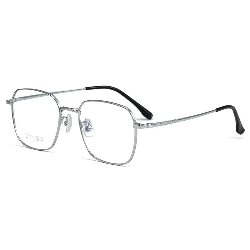 Yimaruili Unisex Full Rim Square Titanium IP Frame Eyeglasses  88318K