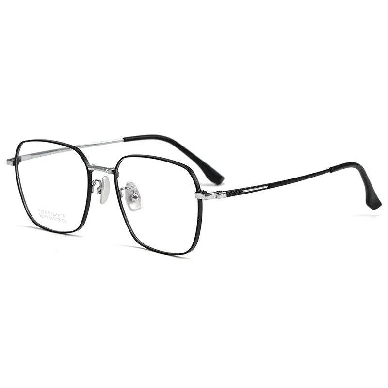 Yimaruili Unisex Full Rim Square Titanium IP Frame Eyeglasses  88318K