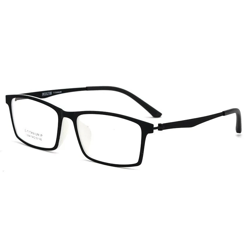 Yimaruili Unisex Full Rim Square Tr 90 Titanium Eyeglasses 023094