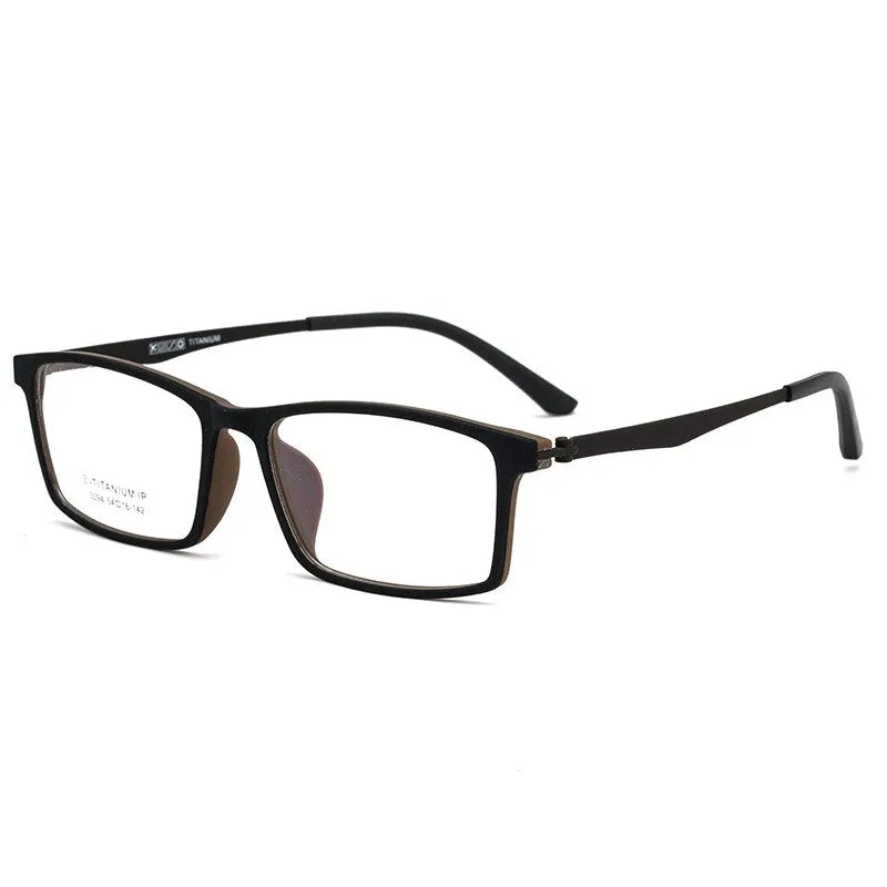 Yimaruili Unisex Full Rim Square Tr 90 Titanium Eyeglasses 023094