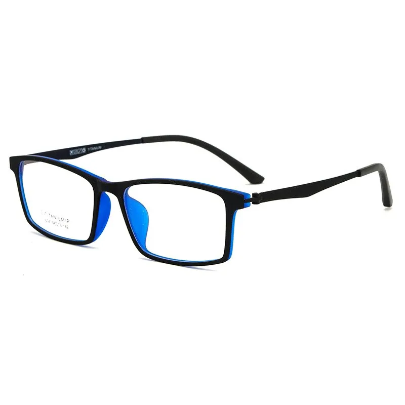 Yimaruili Unisex Full Rim Square Tr 90 Titanium Eyeglasses 023094