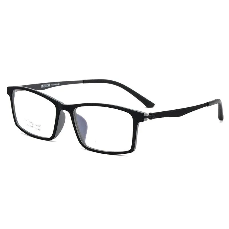 Yimaruili Unisex Full Rim Square Tr 90 Titanium Eyeglasses 023094