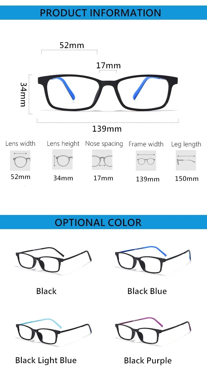 Yimaruili Unisex Full Rim β Titanium Frame Eyeglasses 8802