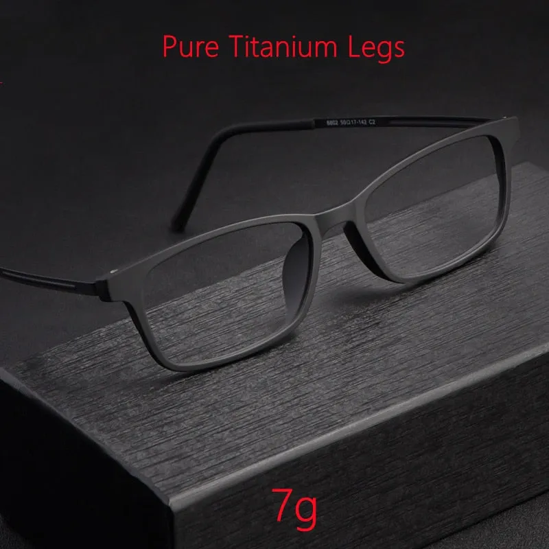 Yimaruili Unisex Full Rim β Titanium Frame Eyeglasses 8802