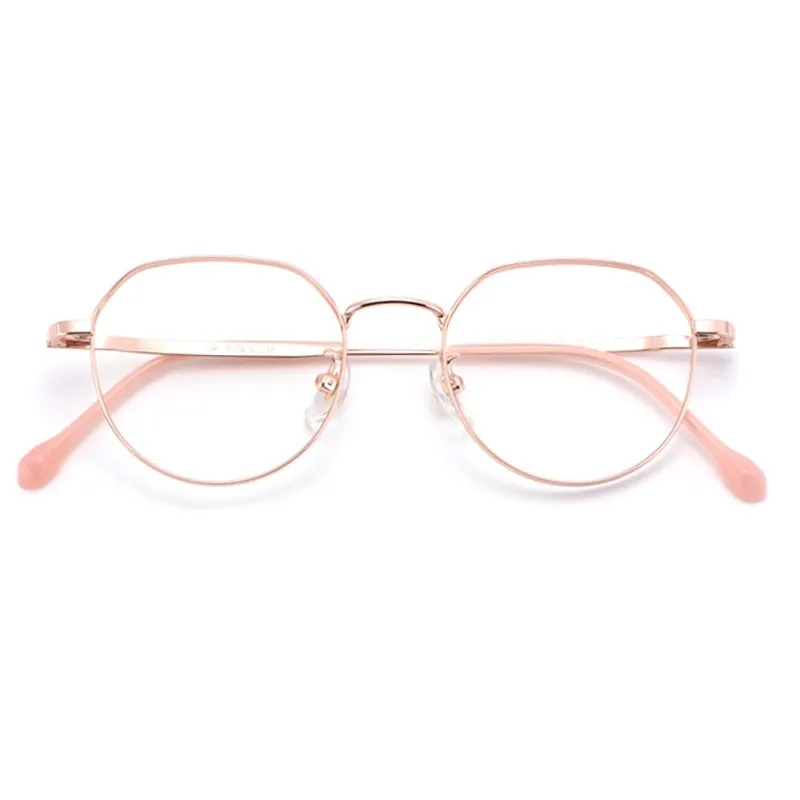 Yimaruili Unisex Full Rim Titanium Polygon Frame Eyeglasses T3519
