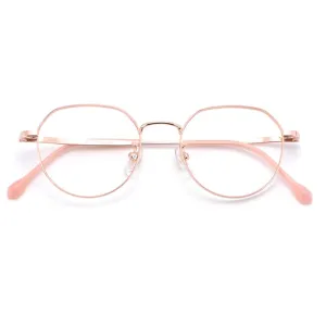 Yimaruili Unisex Full Rim Titanium Polygon Frame Eyeglasses T3519