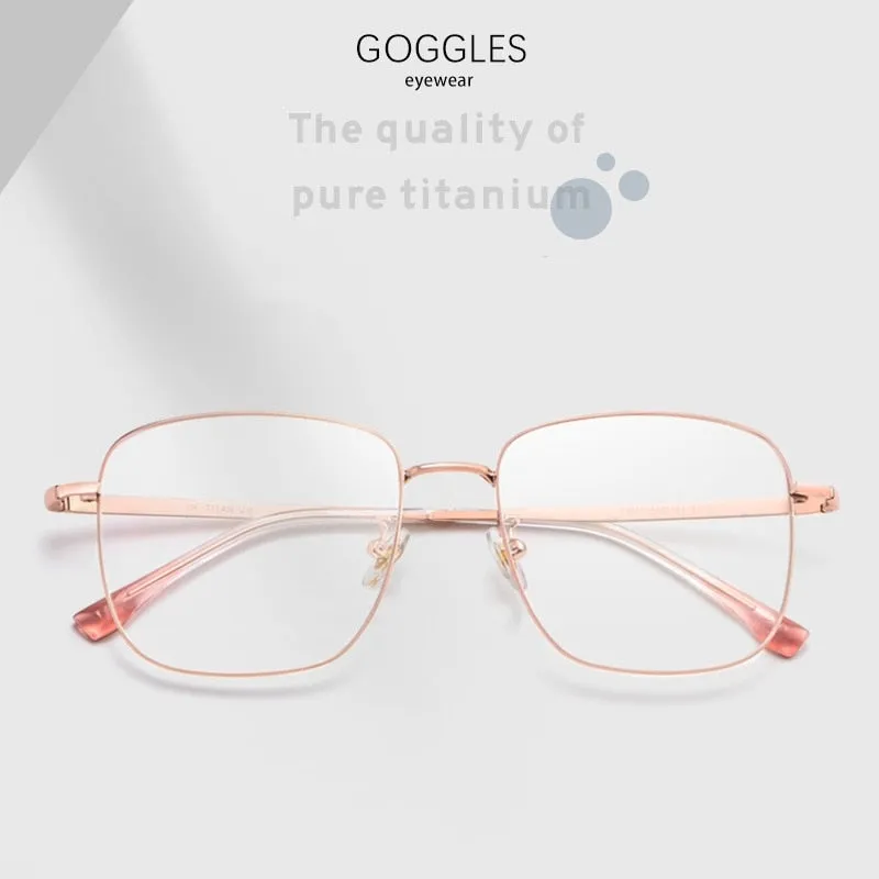 Yimaruili Unisex Full Rim Titanium Round Frame Eyeglasses T3501