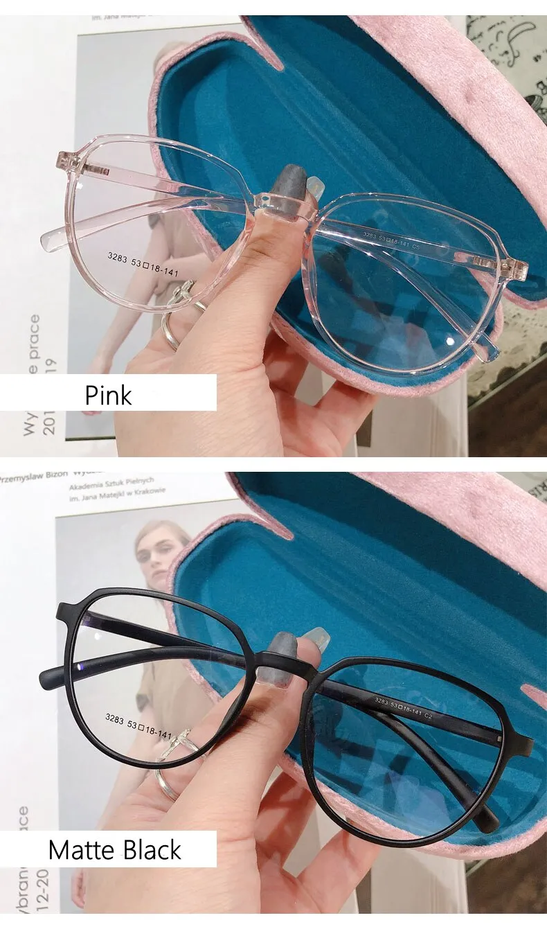 Yimaruili Women's Full Rim Resin Round Frame Eyeglasses 3283
