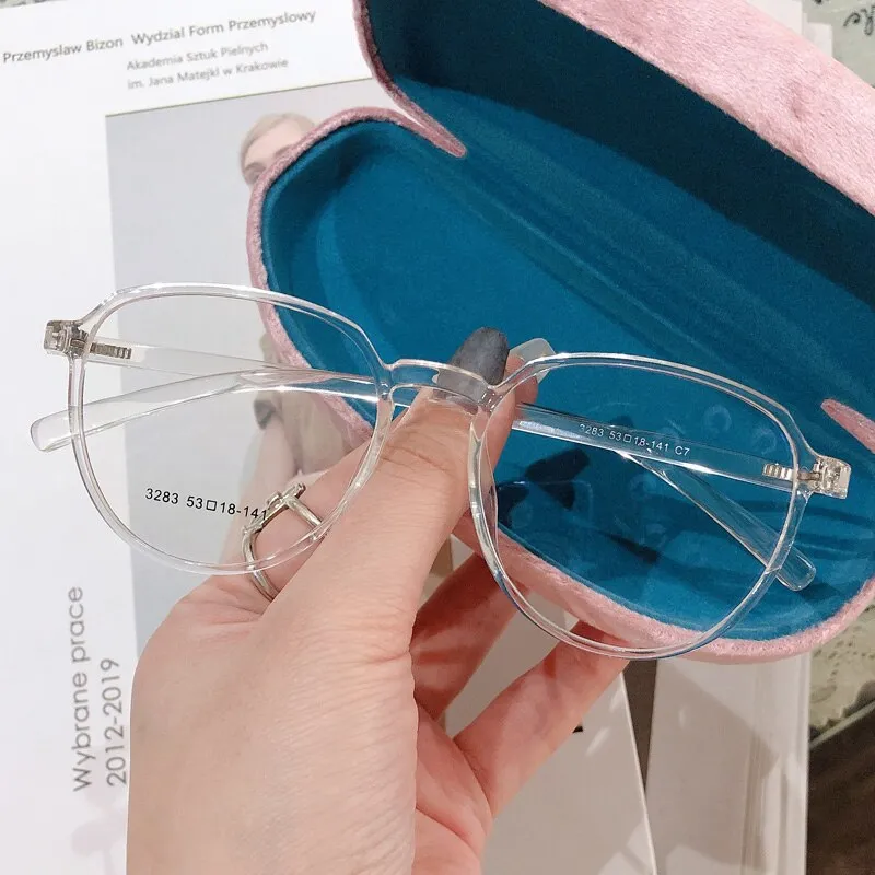 Yimaruili Women's Full Rim Resin Round Frame Eyeglasses 3283
