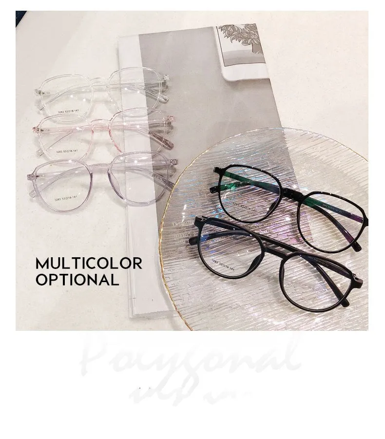 Yimaruili Women's Full Rim Resin Round Frame Eyeglasses 3283