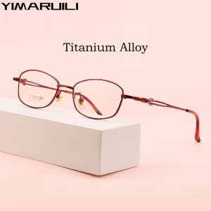 Yimaruili Women's Full Rim Square Titanium Alloy 3531ti