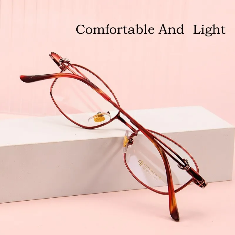 Yimaruili Women's Full Rim Square Titanium Alloy 3531ti