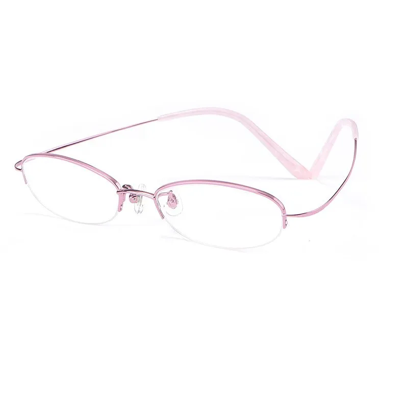 Yimaruili Women's Semi Rim Titanium Frame Eyeglasses T9276