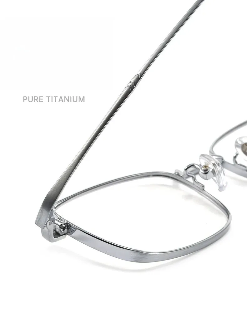 Yimaruli Men's Full Rim Square IP Titanium Eyeglasses  X15339t