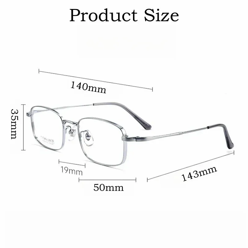 Yimaruli Men's Full Rim Square IP Titanium Eyeglasses  X15339t