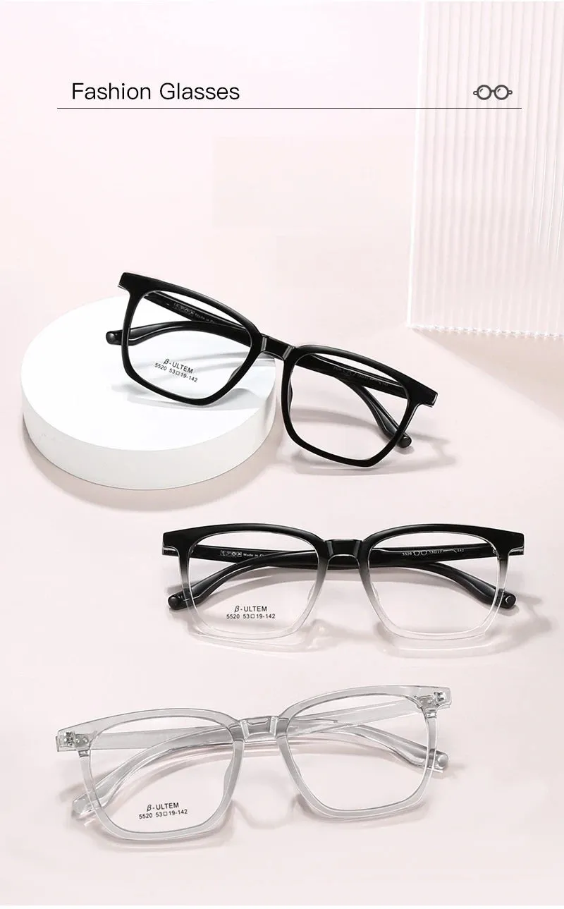 Yimaruli Unisex Full Rim Square Plastic Eyeglasses 5520