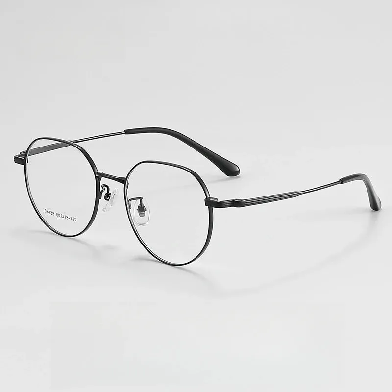 Yimaruli Women's Small Full Rim Round Alloy Eyeglasses 96238