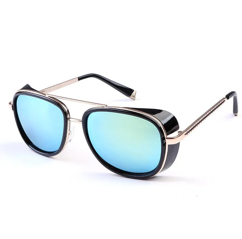 YJ-004 Iron Man 3 actor lead sunglasses double beam sunglasses retro sunglasses