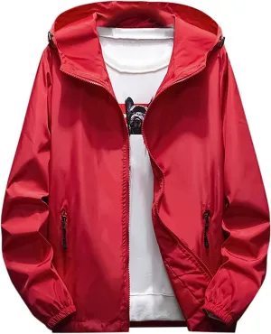 Ymosrh Coat for Men Men's Autumn Winter Casual Color Plus Size Hoodie Zipper Outdoor Sport Coat Jackets