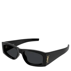 YSL SLM140F Cat-Eye Wrap Asian Fit Sunglasses, Black (G)