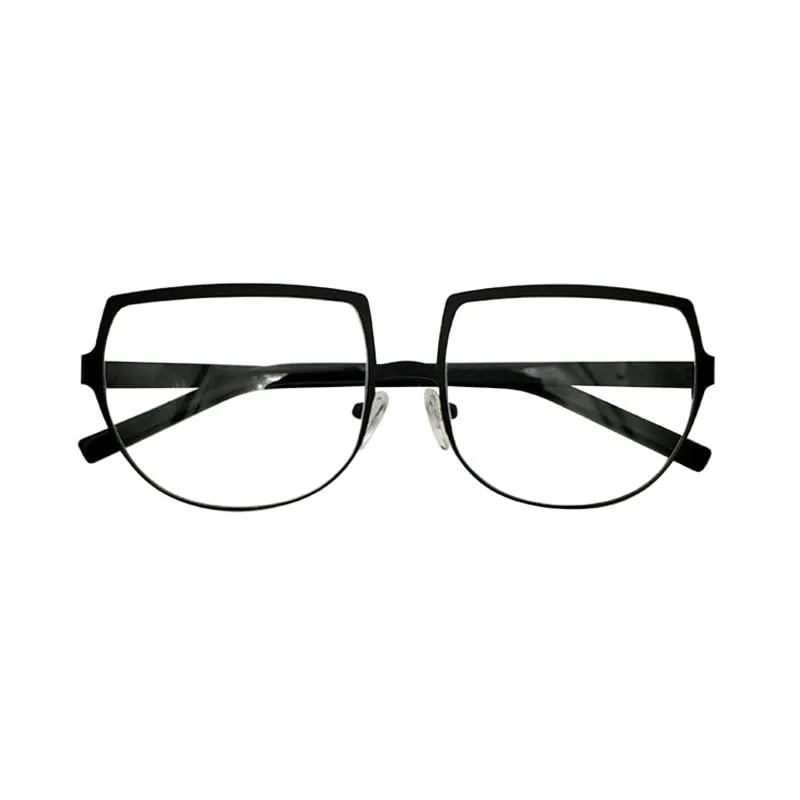 Yujo Unisex Cosplay Full Rim Flat Top Round Alloy Eyeglasses Y007