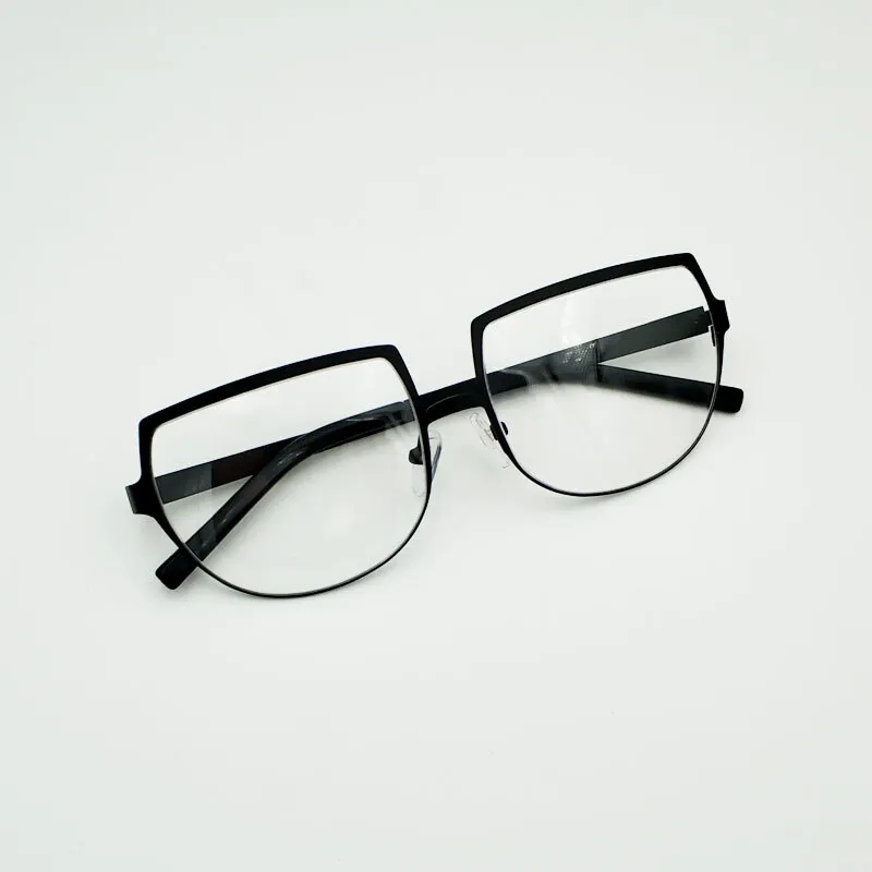 Yujo Unisex Cosplay Full Rim Flat Top Round Alloy Eyeglasses Y007