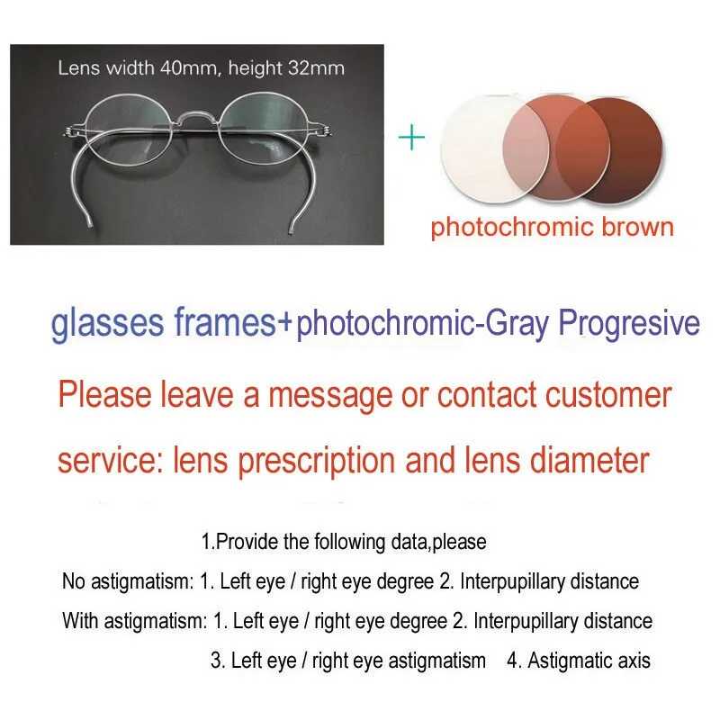 Yujo Unisex Full Rim Eyeglasses Oval Stainless Steel Y011