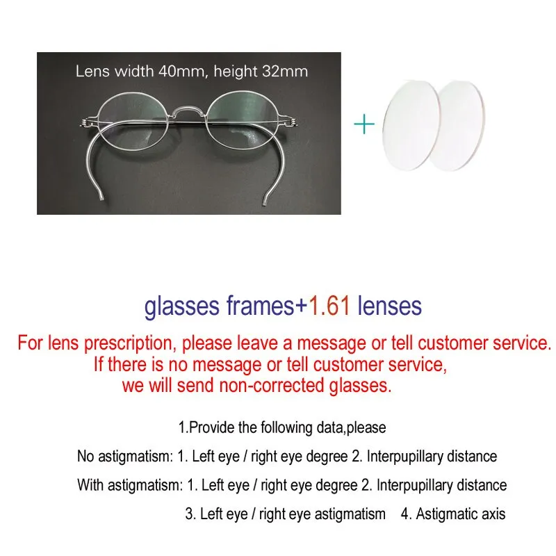 Yujo Unisex Full Rim Eyeglasses Oval Stainless Steel Y011