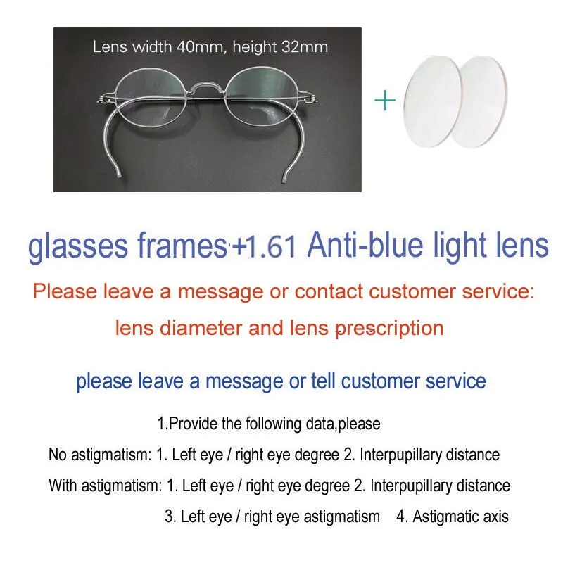 Yujo Unisex Full Rim Eyeglasses Oval Stainless Steel Y011