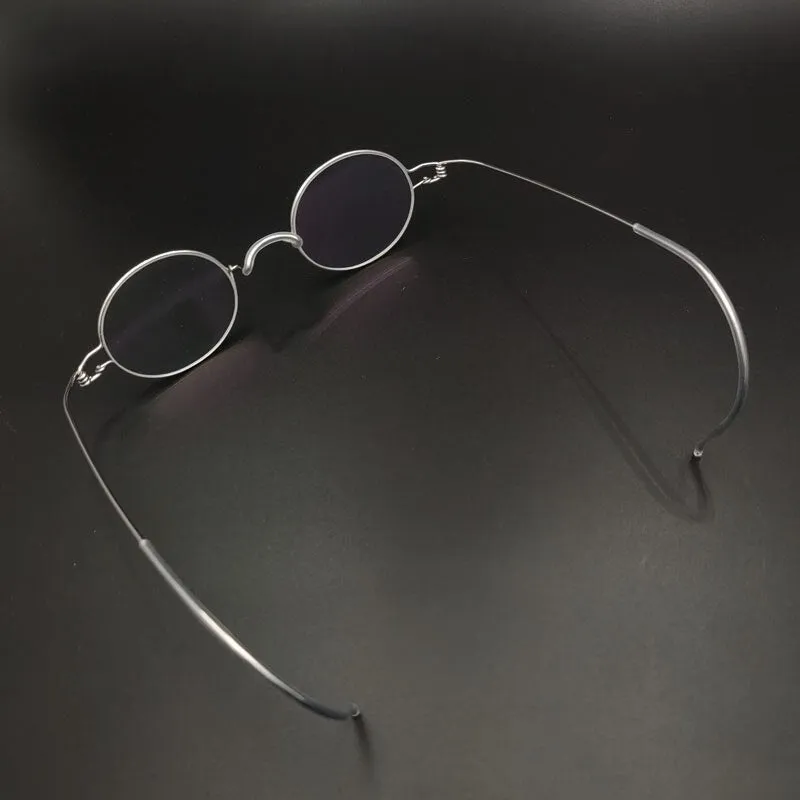 Yujo Unisex Full Rim Eyeglasses Oval Stainless Steel Y011