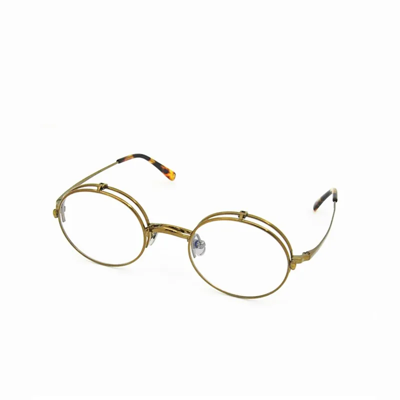 Yujo Unisex Full Rim Oval 45mm Titanium Flip Up Reading Glasses