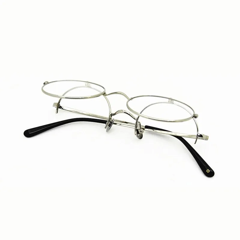 Yujo Unisex Full Rim Oval 45mm Titanium Flip Up Reading Glasses