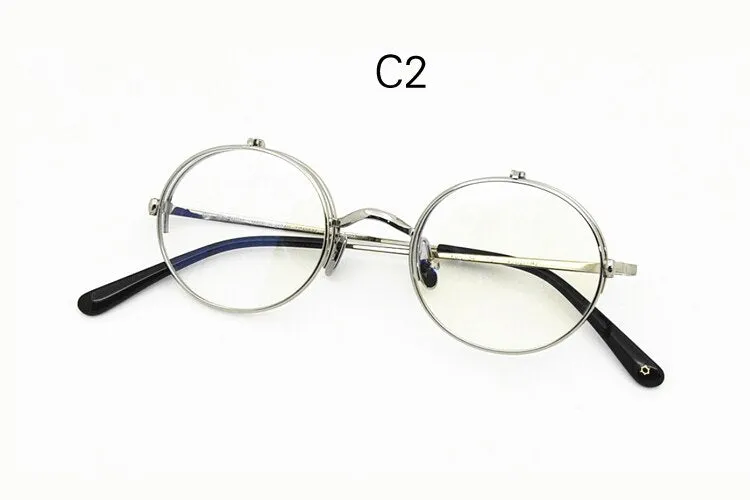Yujo Unisex Full Rim Oval 45mm Titanium Flip Up Reading Glasses
