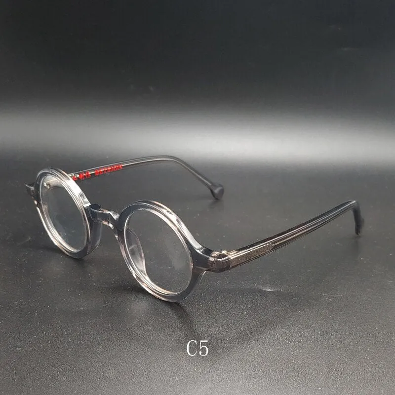 Yujo Unisex Full Rim Small Round Eyeglasses Acetate Y916