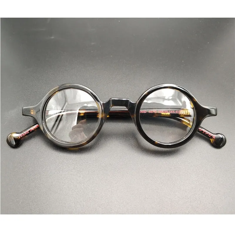 Yujo Unisex Full Rim Small Round Eyeglasses Acetate Y916
