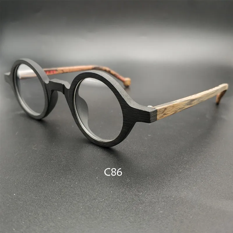 Yujo Unisex Full Rim Small Round Eyeglasses Acetate Y916