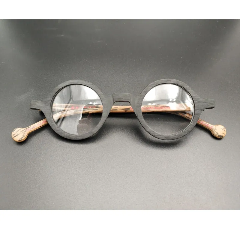 Yujo Unisex Full Rim Small Round Eyeglasses Acetate Y916