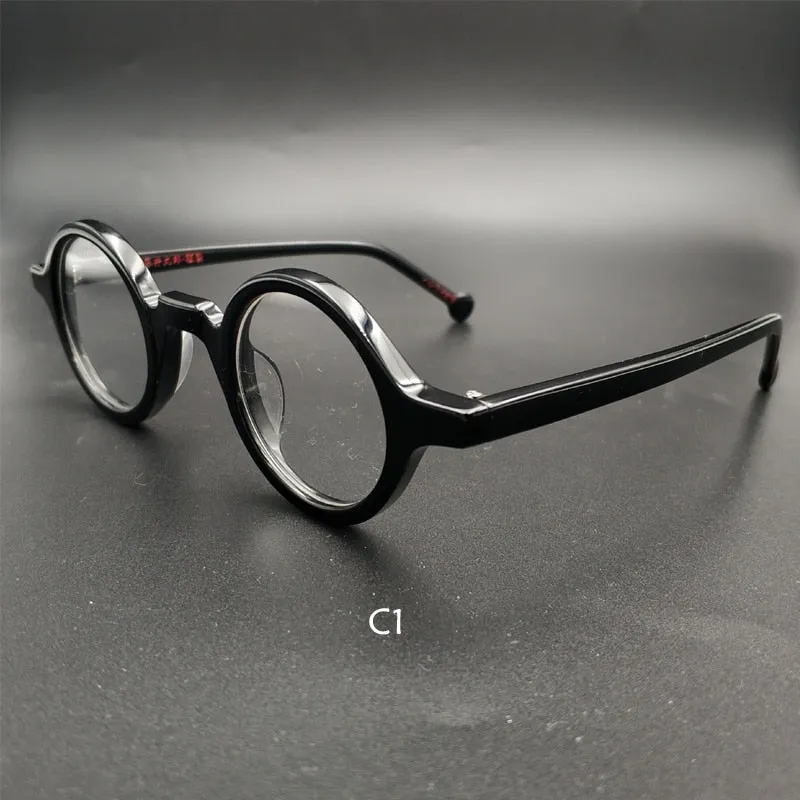 Yujo Unisex Full Rim Small Round Eyeglasses Acetate Y916