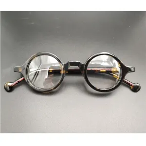Yujo Unisex Full Rim Small Round Eyeglasses Acetate Y916