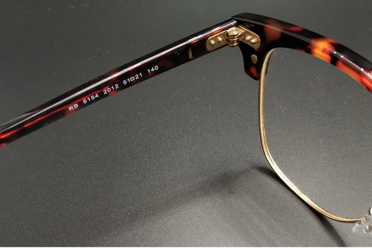 Yujo Unisex Full Rim Square Acetate Horn Eyeglasses 5154
