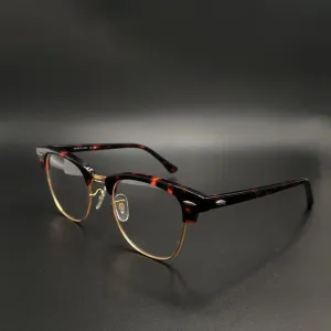 Yujo Unisex Full Rim Square Acetate Horn Eyeglasses 5154